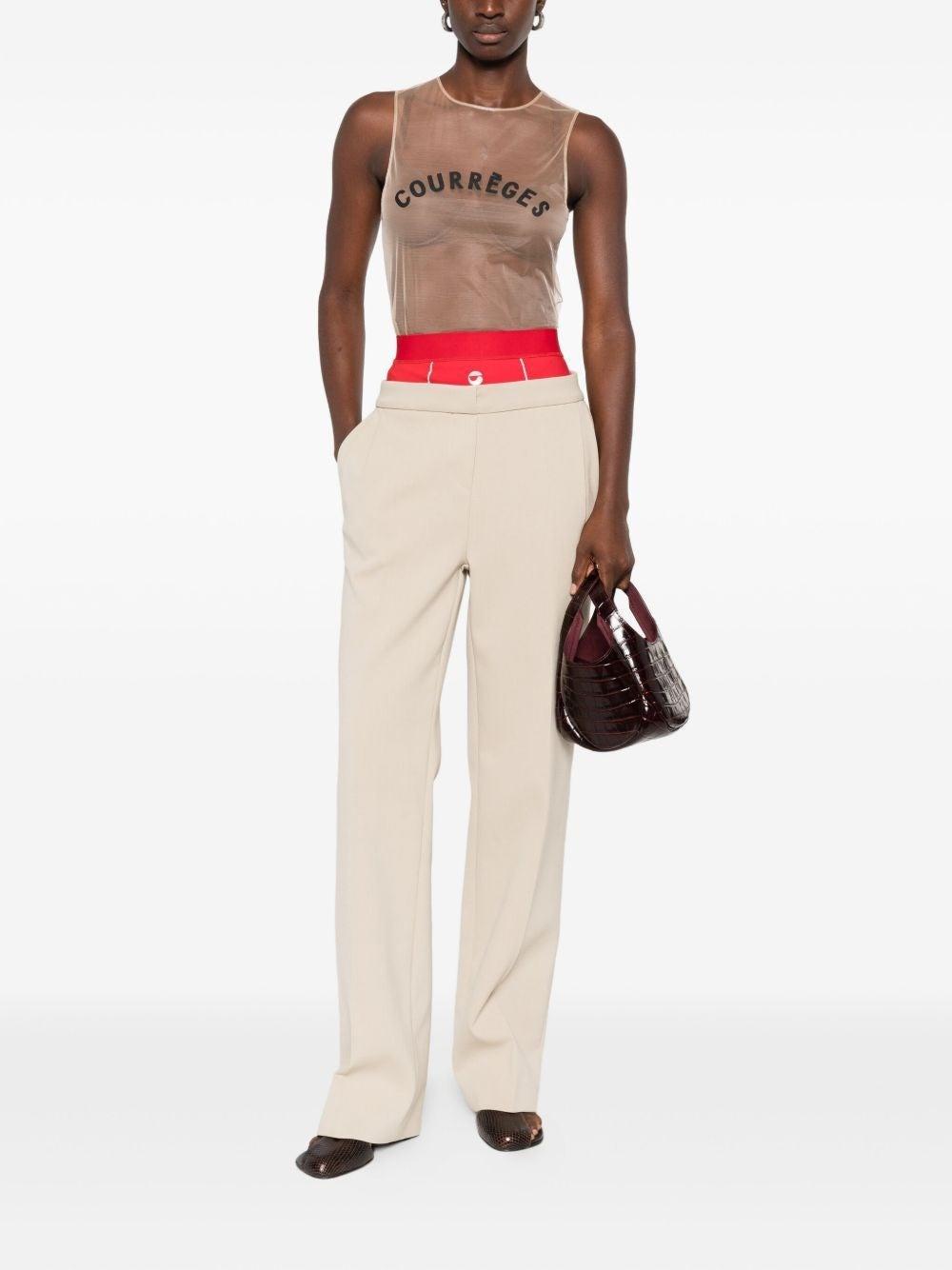 Courreges Women "Illusion" Tulle Top COURREGES