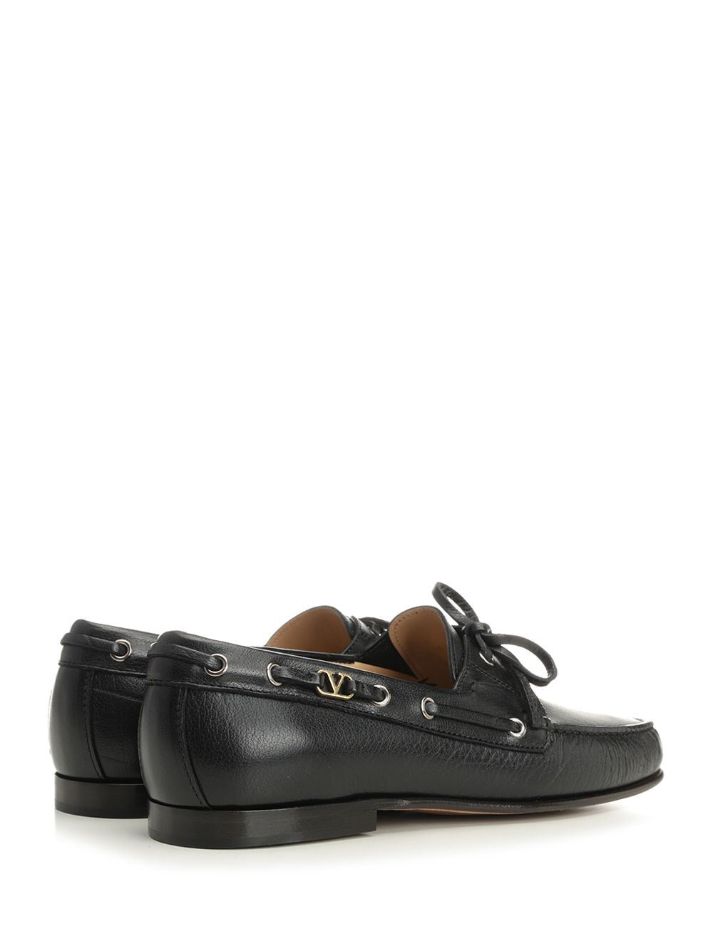 Valentino Garavani Men Leather Loafers With Logo VALENTINO GARAVANI