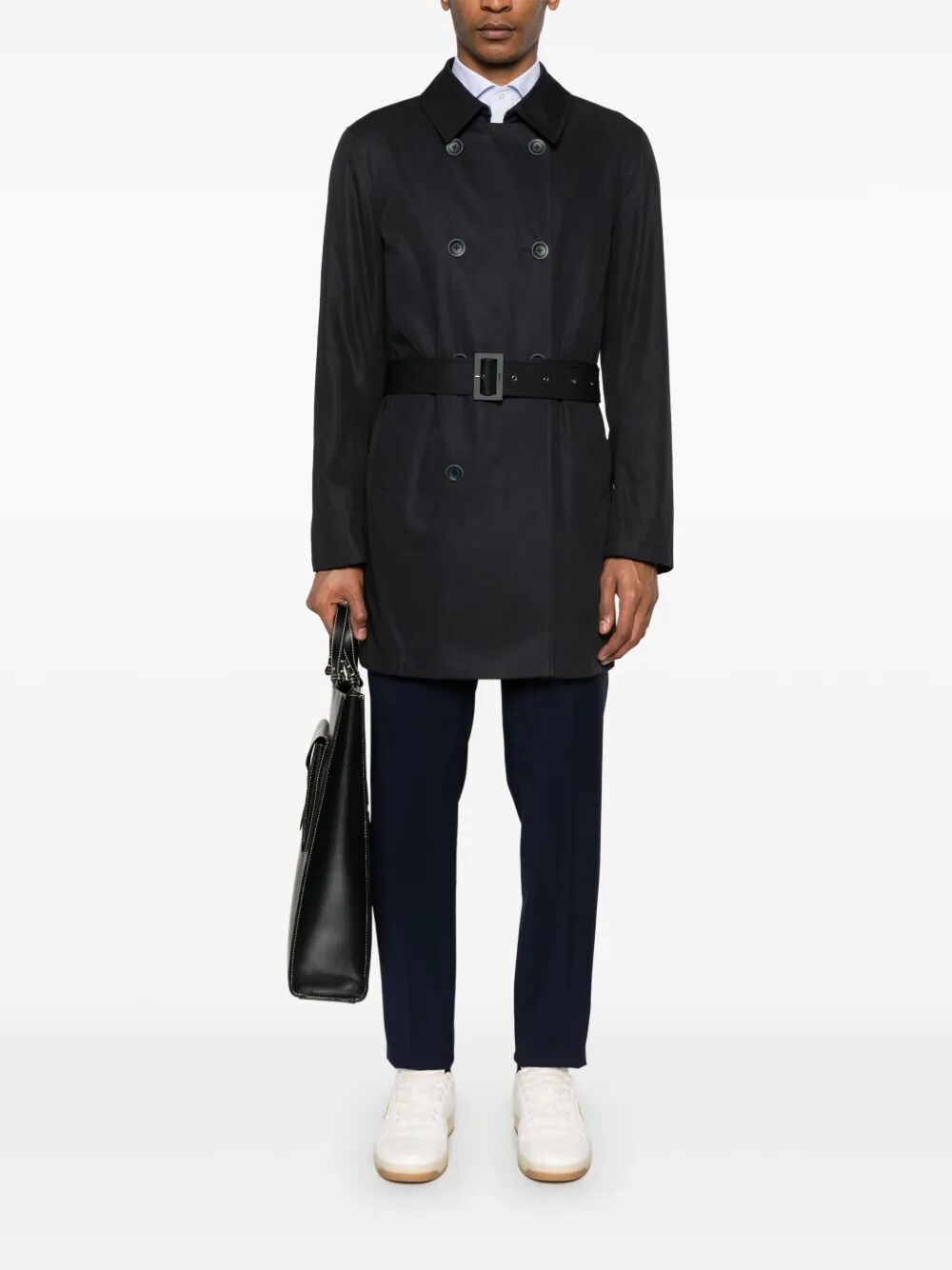 Herno Men Double-Breasted Trench Coat In Dean HERNO