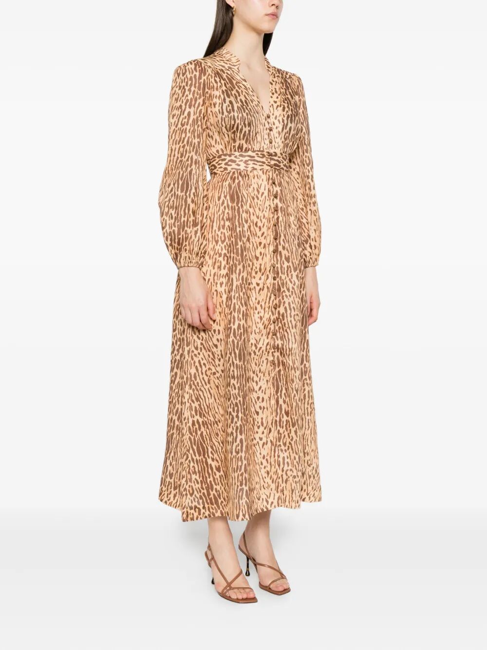 Zimmermann Women Cascadian Plunge Midi Dress ZIMMERMANN