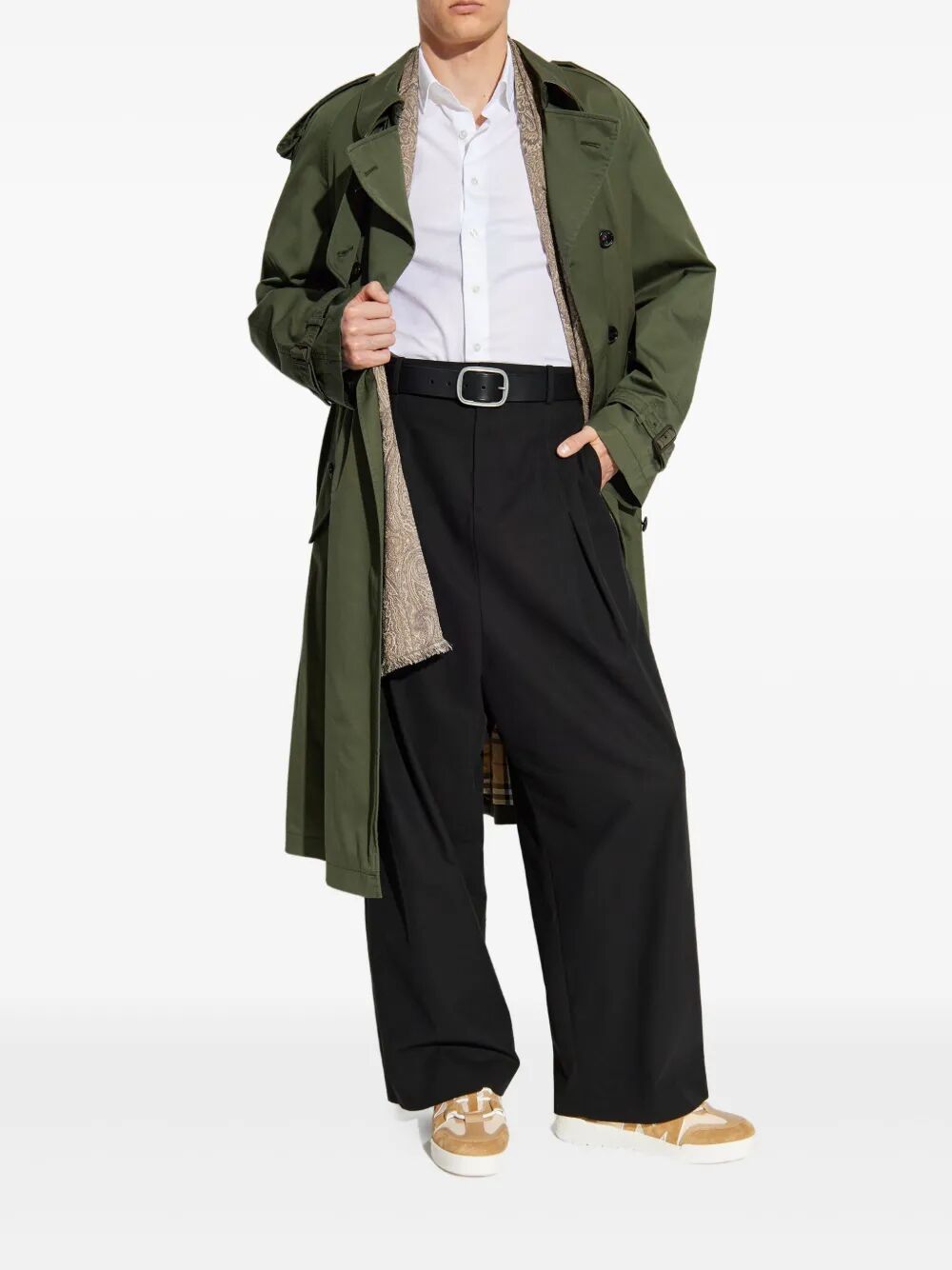 Etro Men Cotton Jacquard Shirt With Gecko Motif ETRO