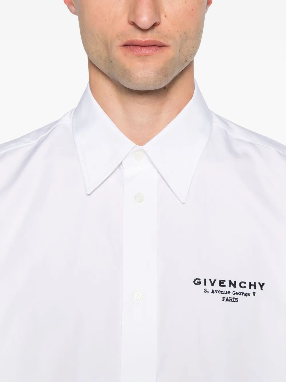 Givenchy Men Classic Fit Shirt With Givenchy Logo Print GIVENCHY