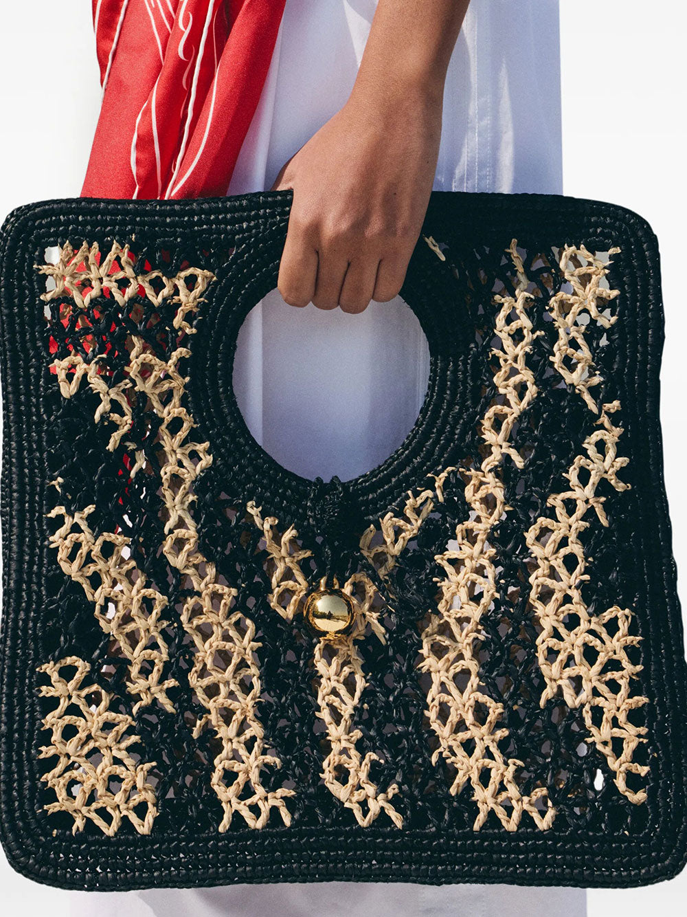 Jacquemus Women Le Petit Carré Spiaggia In Raffia JACQUEMUS
