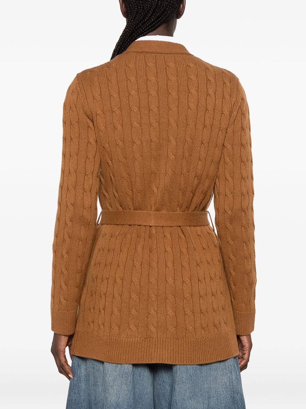 Valentino Garavani Women Cable-Knit Belted Cashmere Cardigan VALENTINO GARAVANI