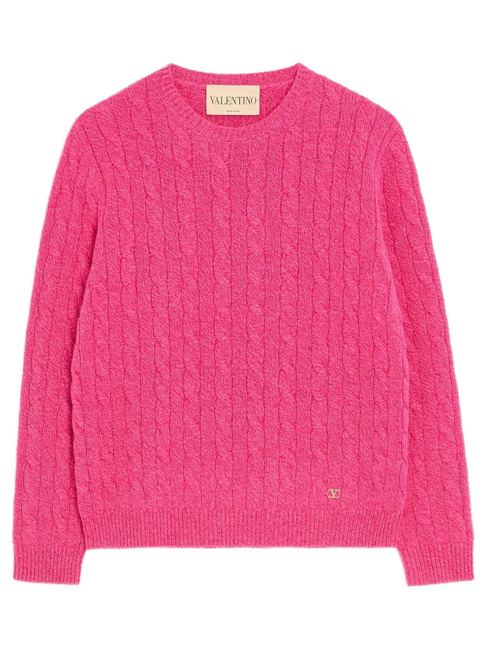 Valentino Garavani Women Wool Mouliné Cable-Knit Sweater VALENTINO GARAVANI