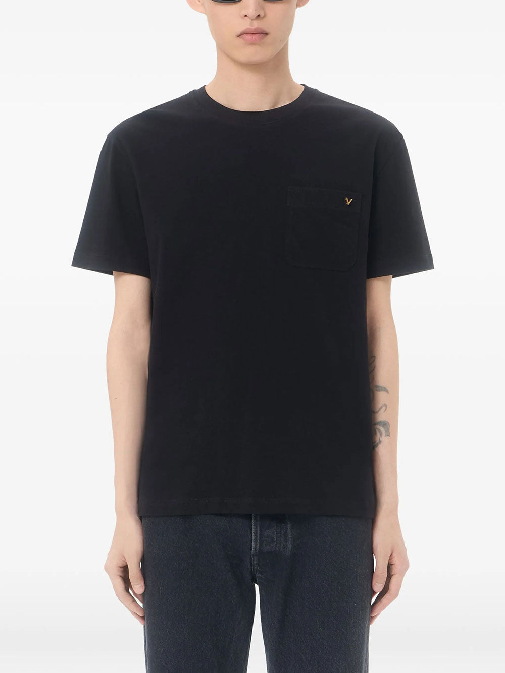 Valentino Garavani Men Valentino Cotton T-Shirt With Vgold VALENTINO GARAVANI