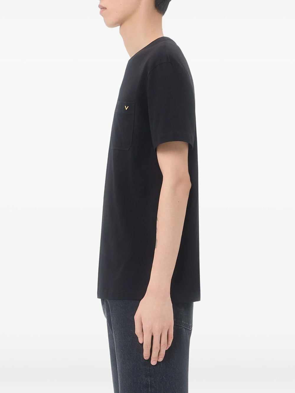 Valentino Garavani Men Valentino Cotton T-Shirt With Vgold VALENTINO GARAVANI