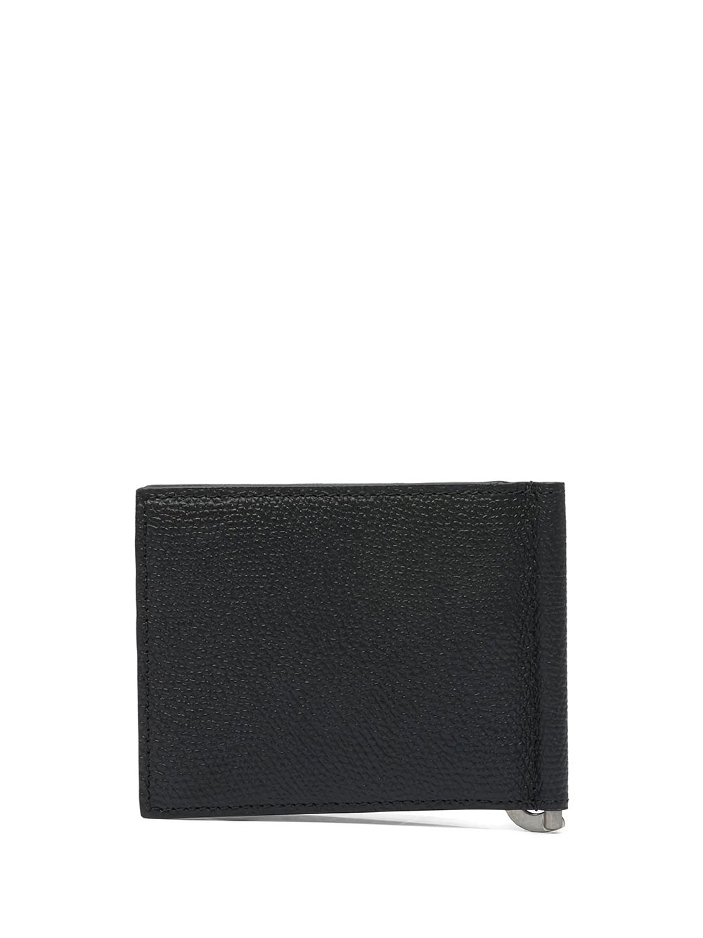 Valentino Garavani Men Vlogo Grained Leather Bi-Fold Card Holder With Money Clip VALENTINO GARAVANI