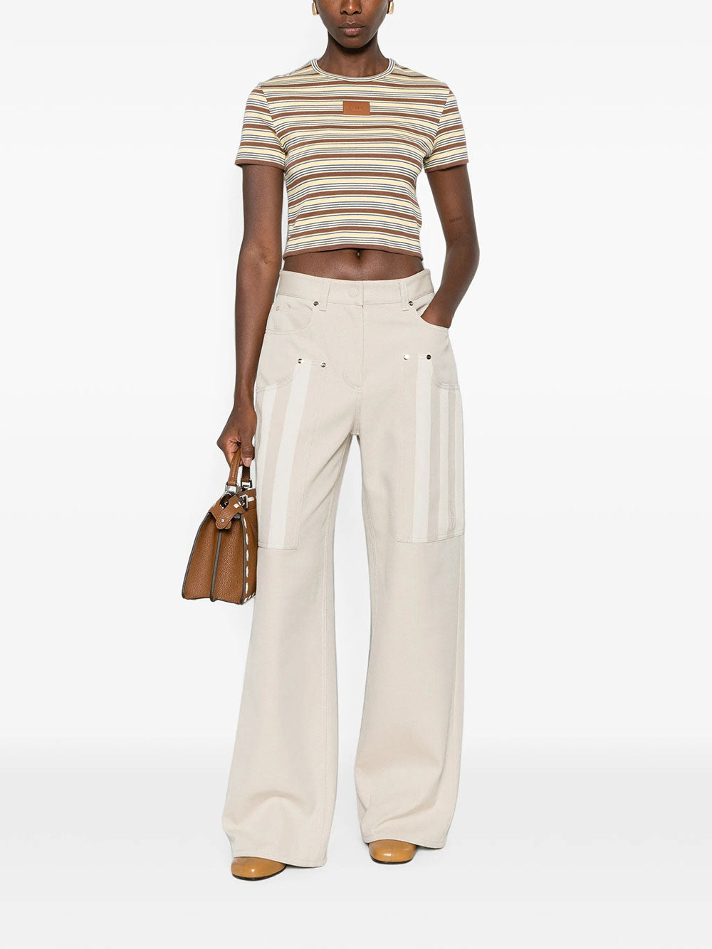Fendi Women Pequin Drill Trousers FENDI