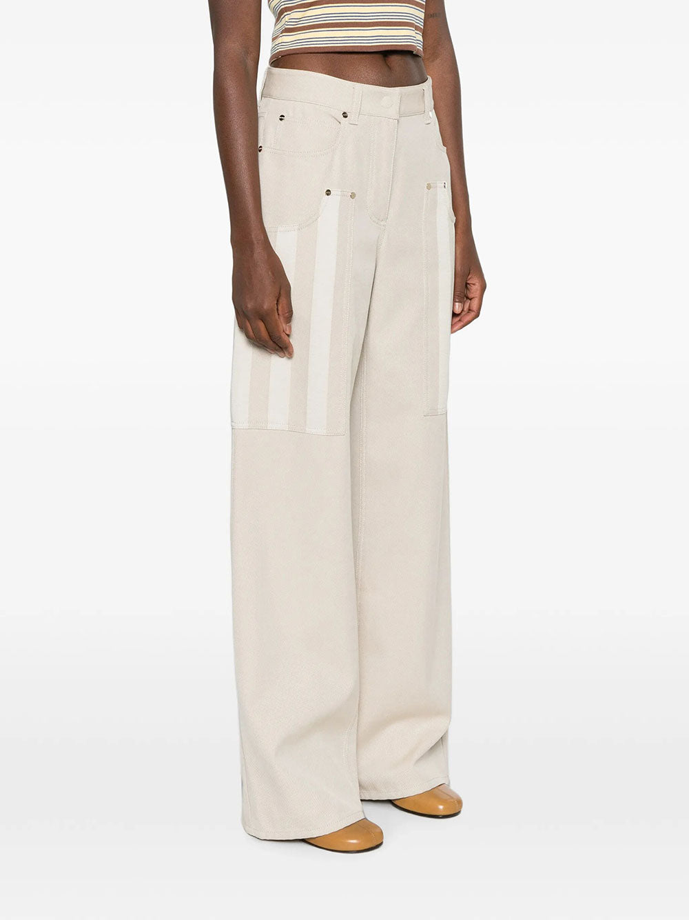 Fendi Women Pequin Drill Trousers FENDI