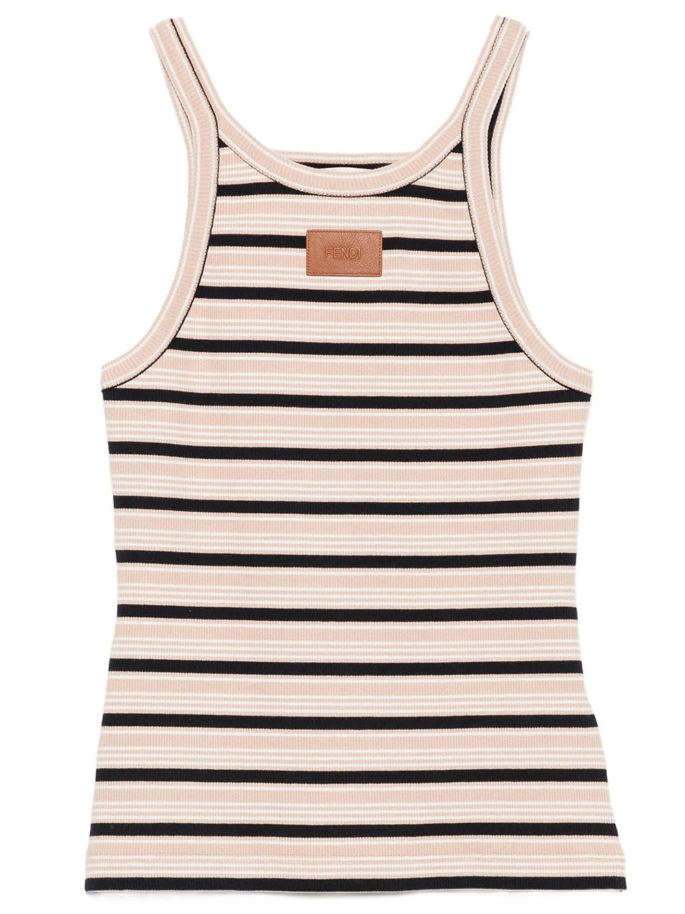 Fendi Women Multicolour Cotton Striped Knit Top FENDI