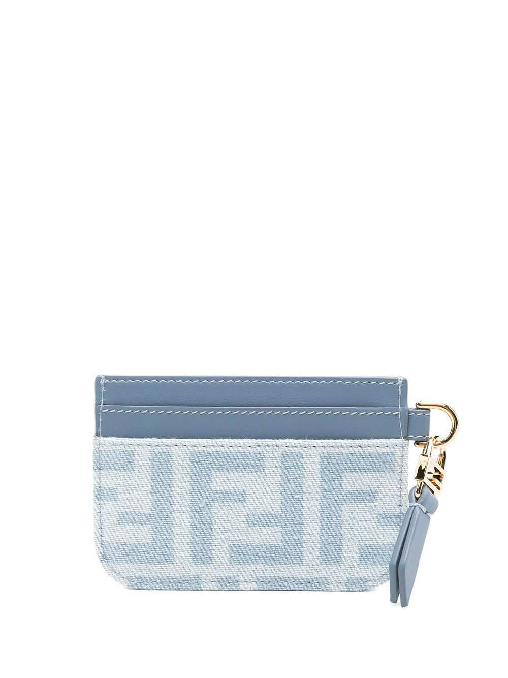 Fendi Women Baguette Ff Denim Flat Card Case FENDI