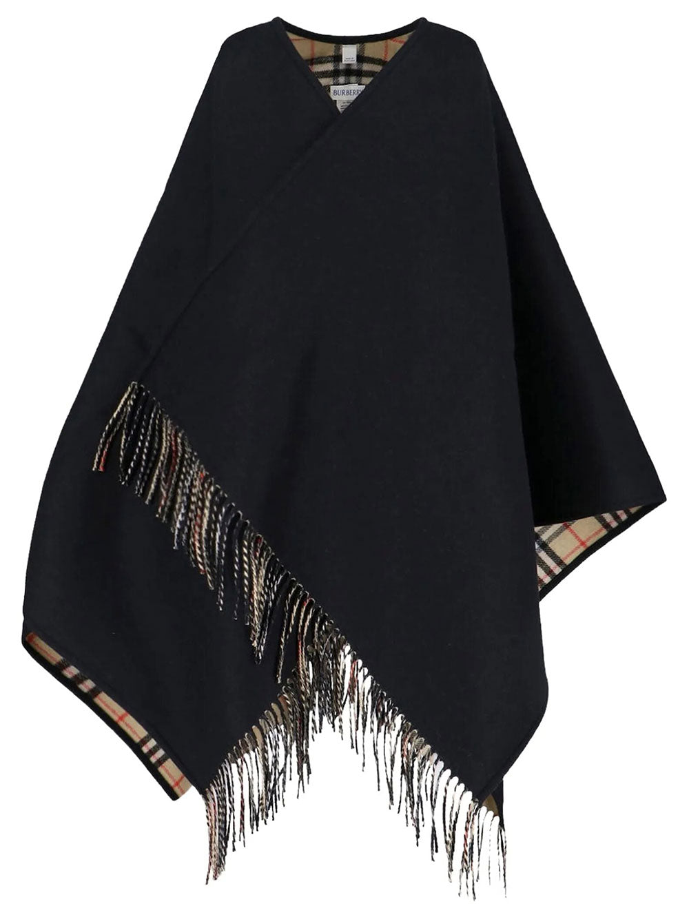 Burberry Women Reversible Check Wool Cape BURBERRY