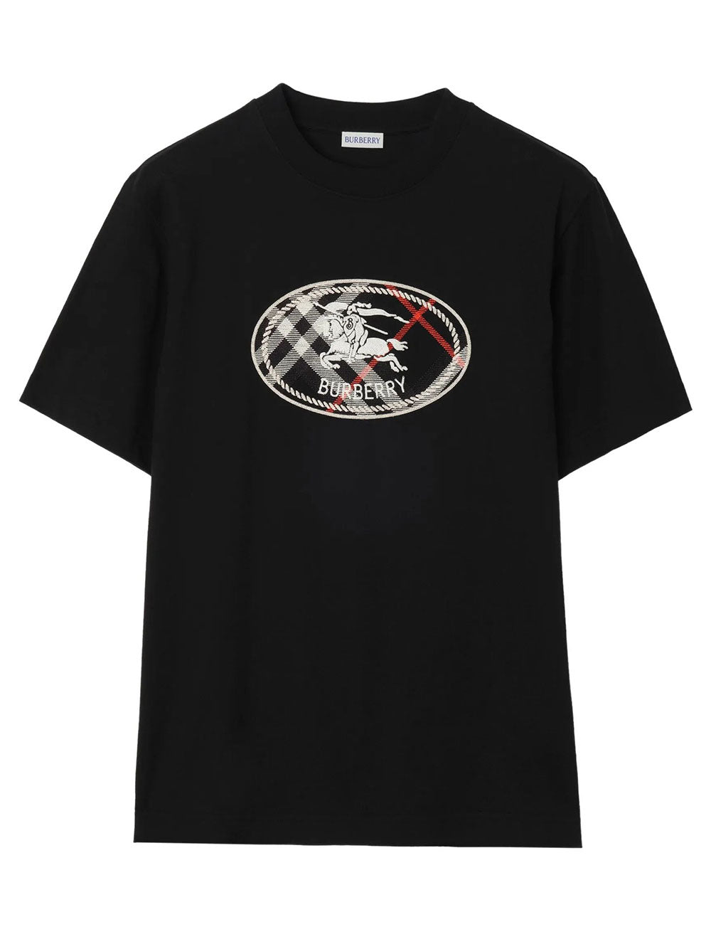 Burberry Men Check Knight Stamp Cotton T-Shirt BURBERRY