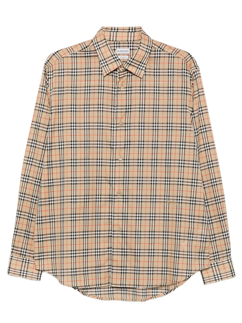 Burberry Men Relaxed Fit Check Cotton Shirt BURBERRY