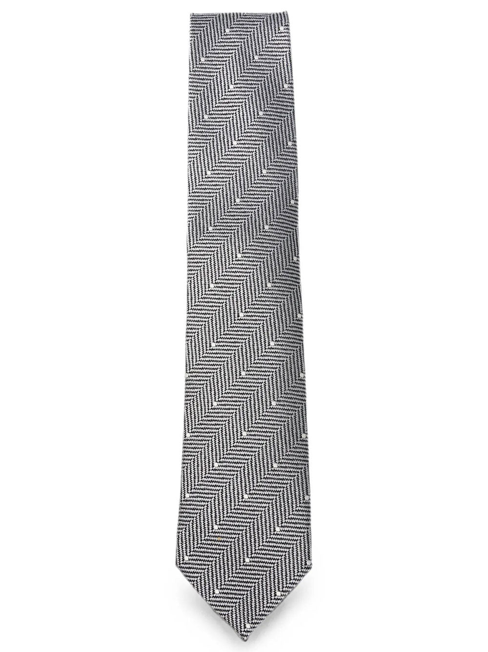 Tom Ford Men Polka-Dot And Herringbone Pattern Silk Tie TOM FORD