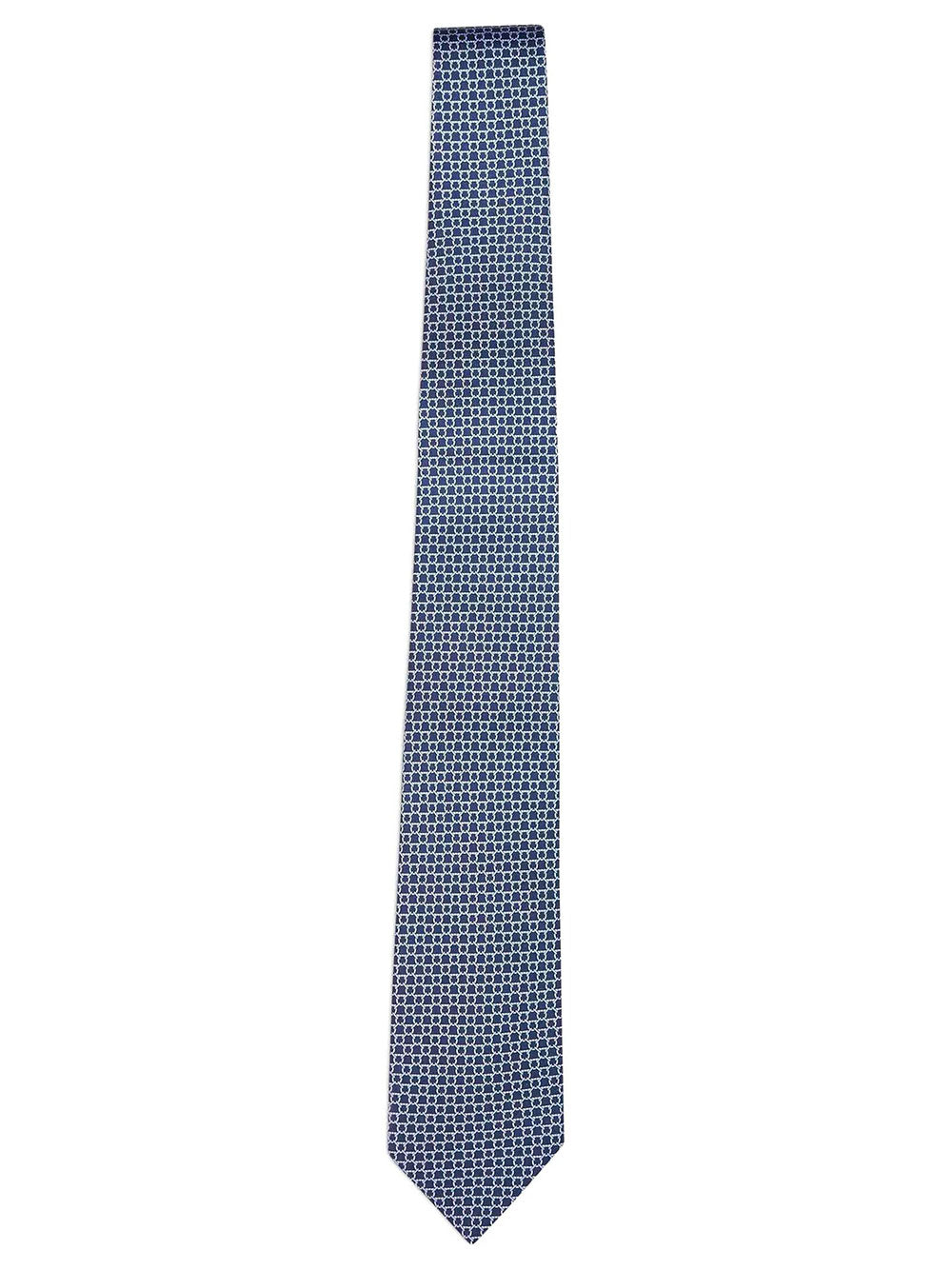 Ferragamo Men Link Print Silk Tie FERRAGAMO