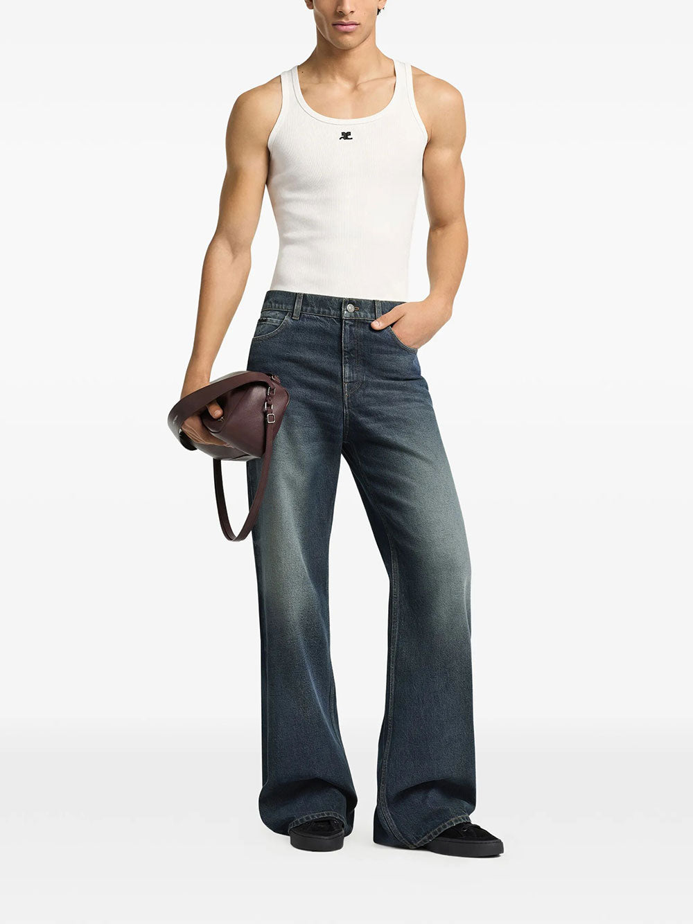 Courreges Women 90`S Rib Tank Top COURREGES