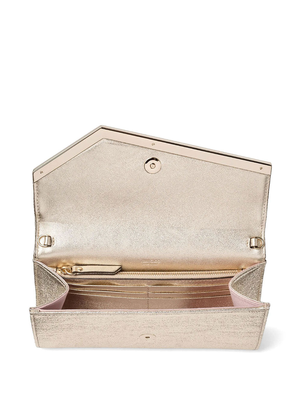 Jimmy Choo Women Emmie Platinum Ice Brilliance Fabric Clutch Bag JIMMY CHOO