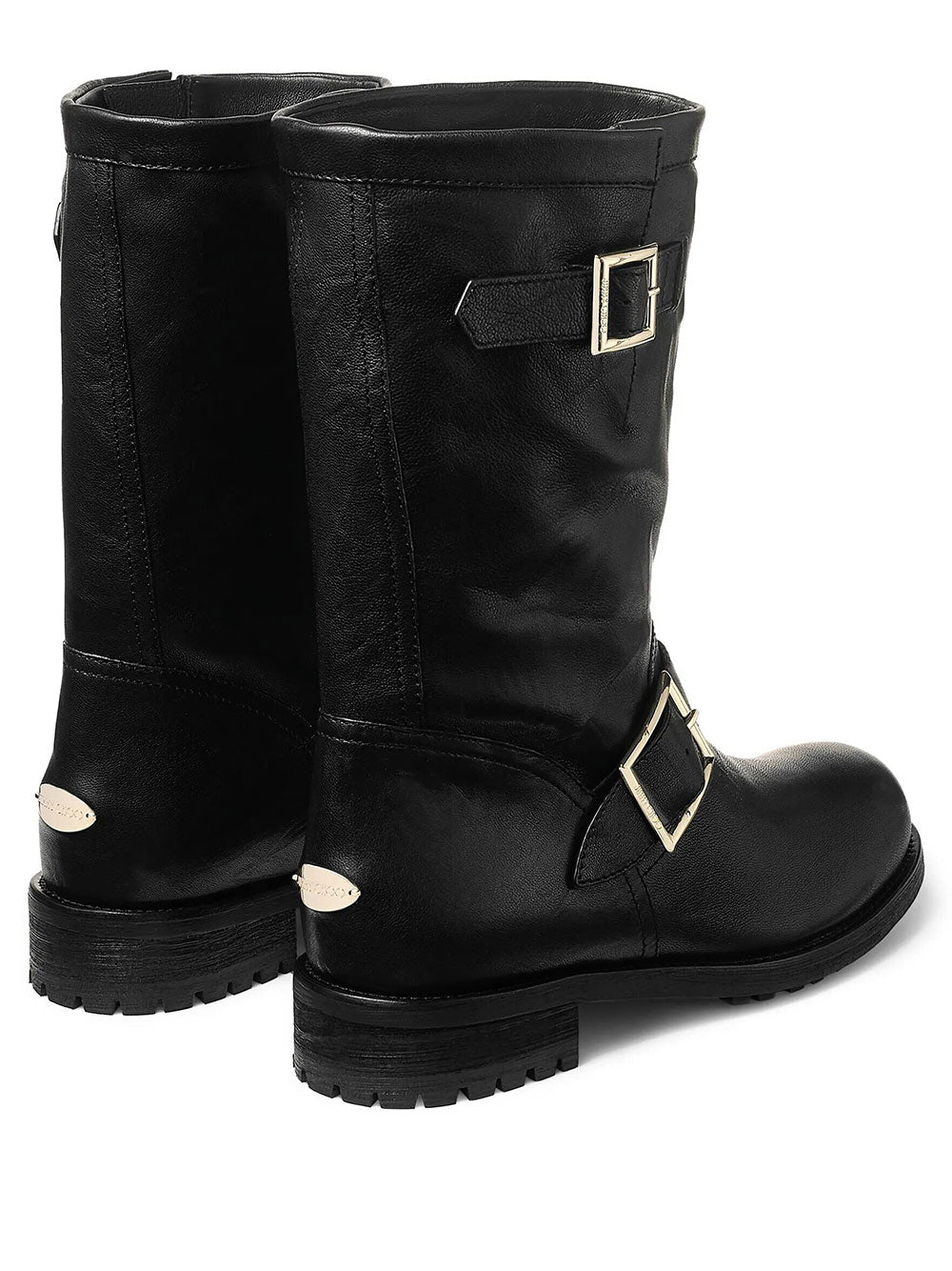 Jimmy Choo Women Biker Mid Leather Ankle Boots JIMMY CHOO