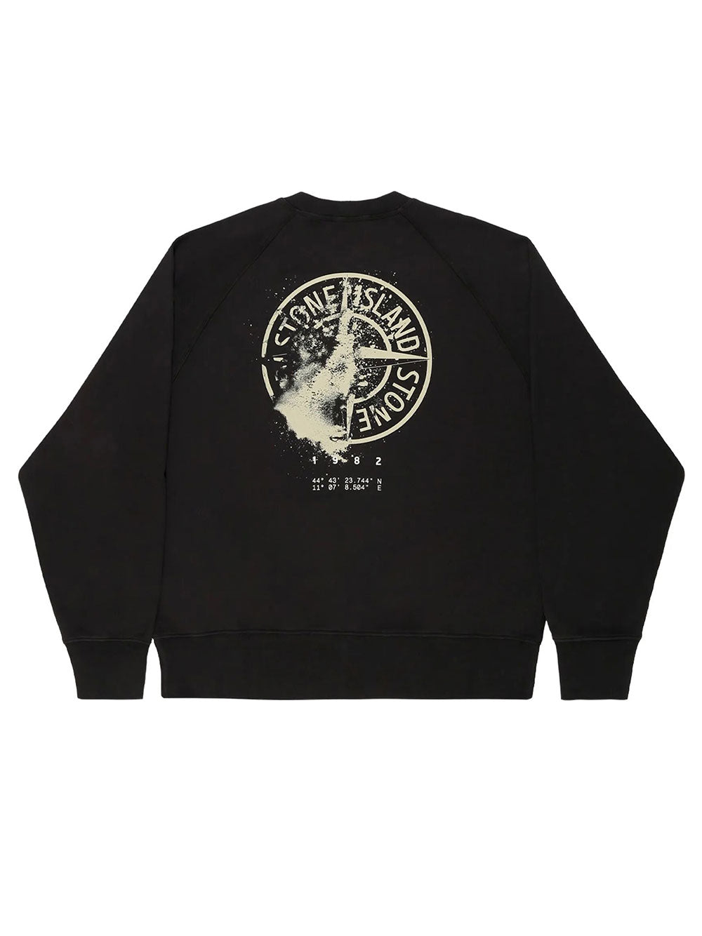 Stone Island Men Crewneck Sweatshirt In Cotton Fleece With `Desert` Print STONE ISLAND