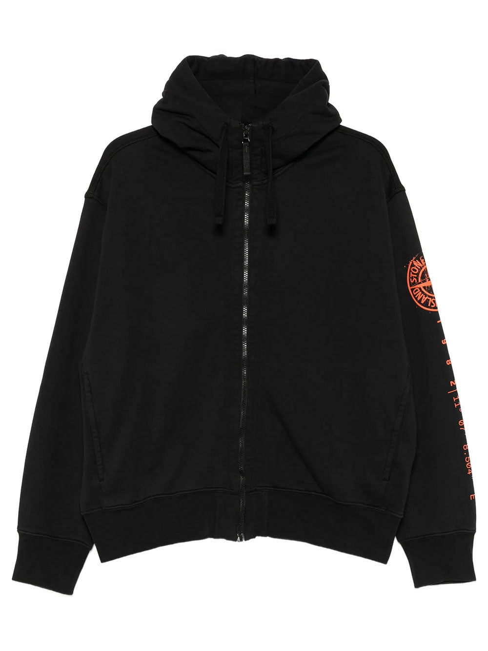 Stone Island Men Oversized-Fit Zip-Up Sweatshirt With `Vertical Placement` Print STONE ISLAND
