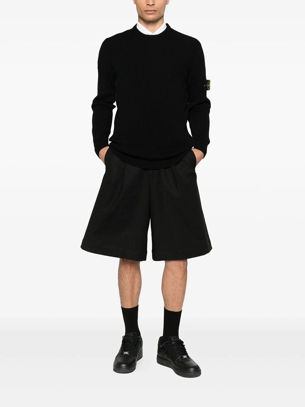 Stone Island Men Crewneck Sweater With Ribbed Trims STONE ISLAND