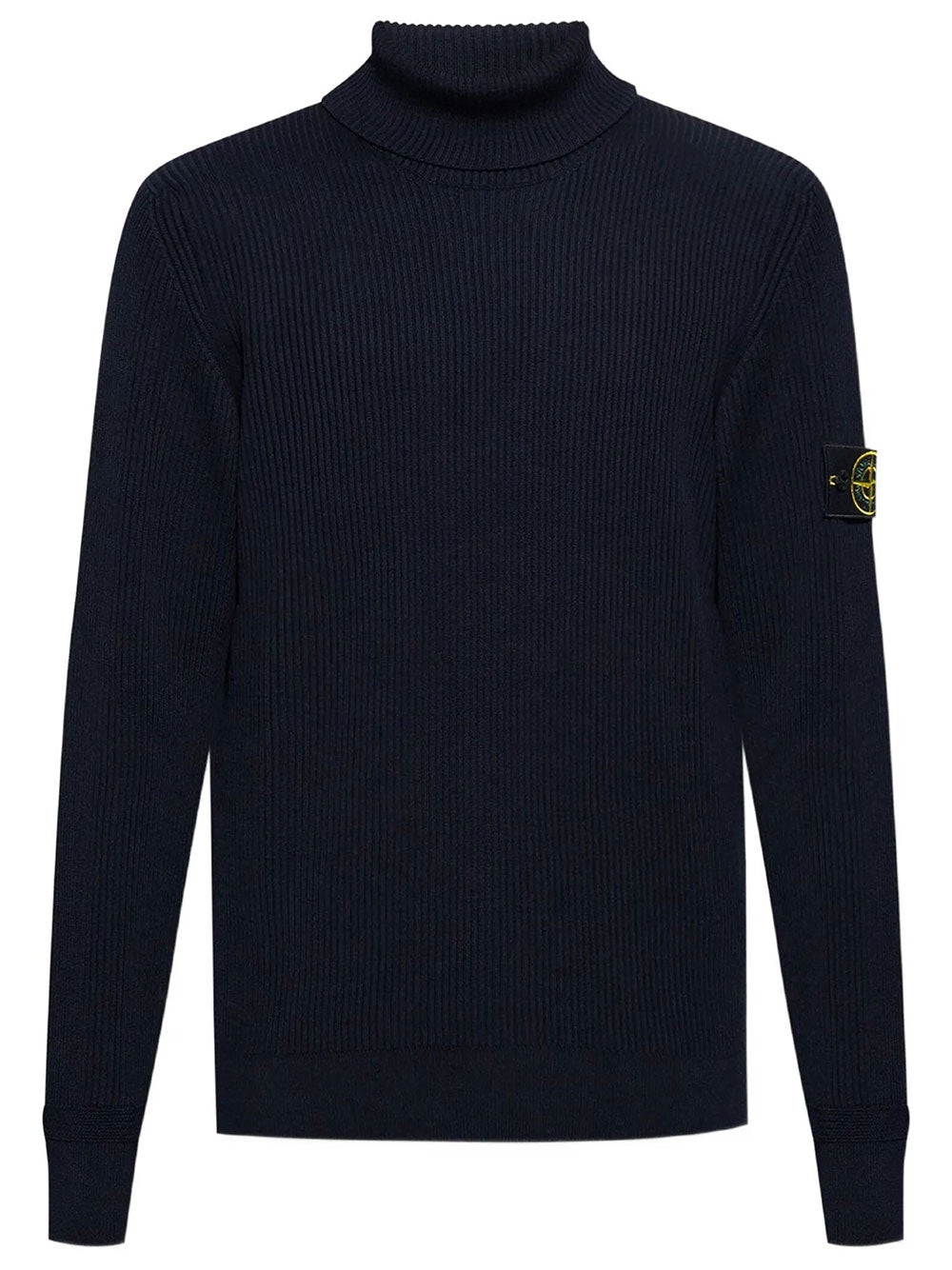 Stone Island Men Wool Turtleneck Sweater In Full Ribs STONE ISLAND