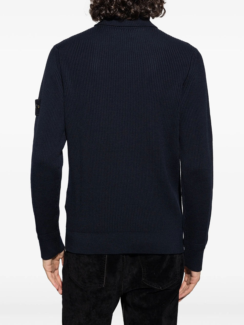 Stone Island Men Wool Turtleneck Sweater In Full Ribs STONE ISLAND