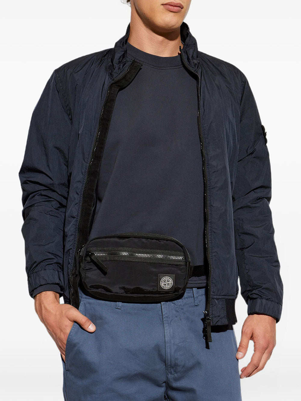 Stone Island Men Belt Bag In Nylon With Zip And Compass Badge STONE ISLAND