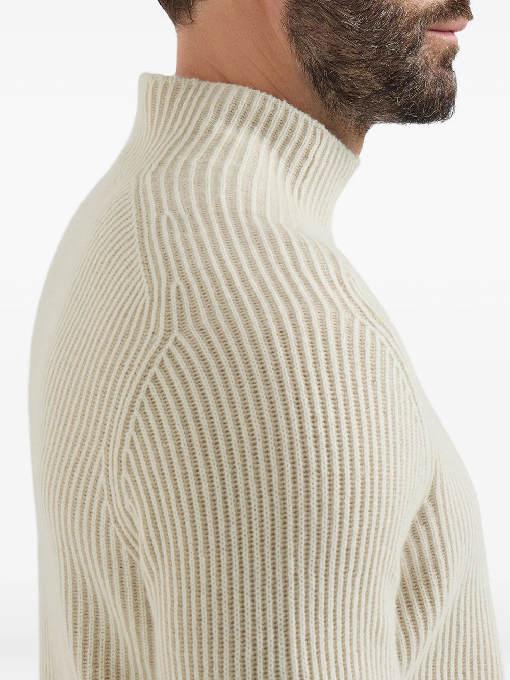 Brunello Cucinelli Men Cashmere English Rib Turtleneck Sweater BRUNELLO CUCINELLI