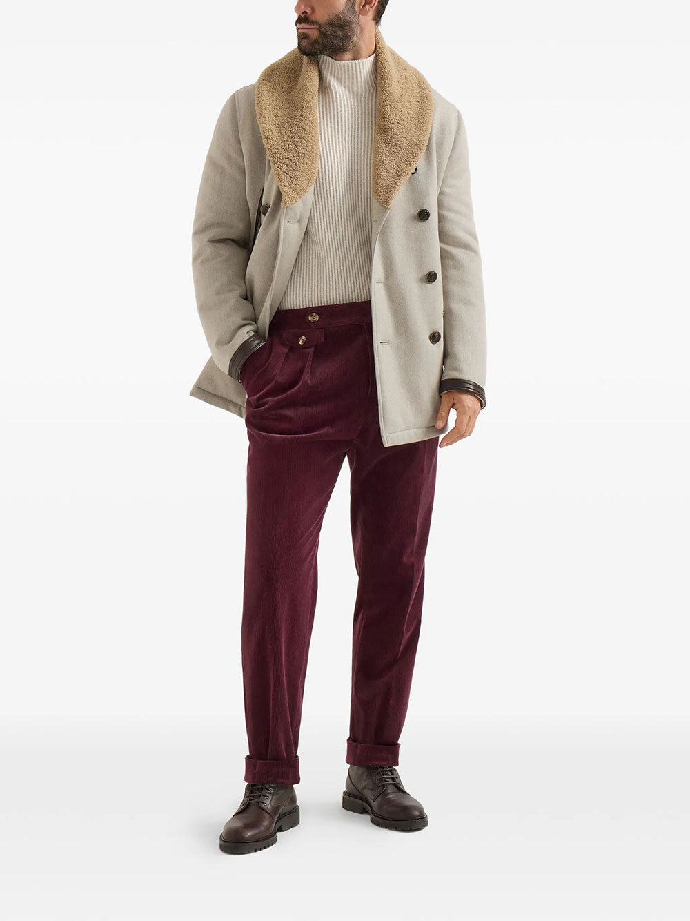 Brunello Cucinelli Men Cashmere English Rib Turtleneck Sweater BRUNELLO CUCINELLI