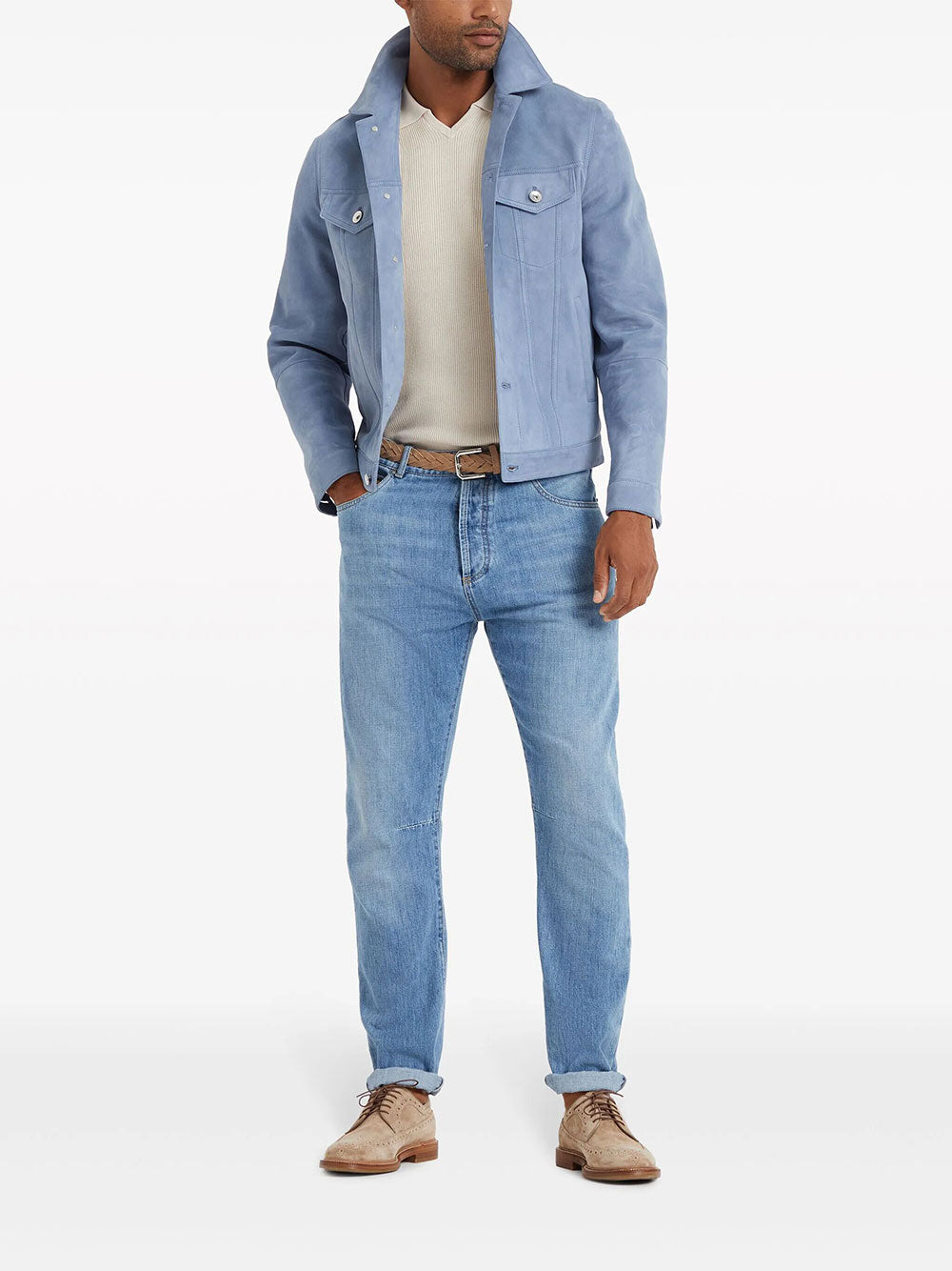 Brunello Cucinelli Men Pantalone Cinque Tasche In Denim Leggero BRUNELLO CUCINELLI