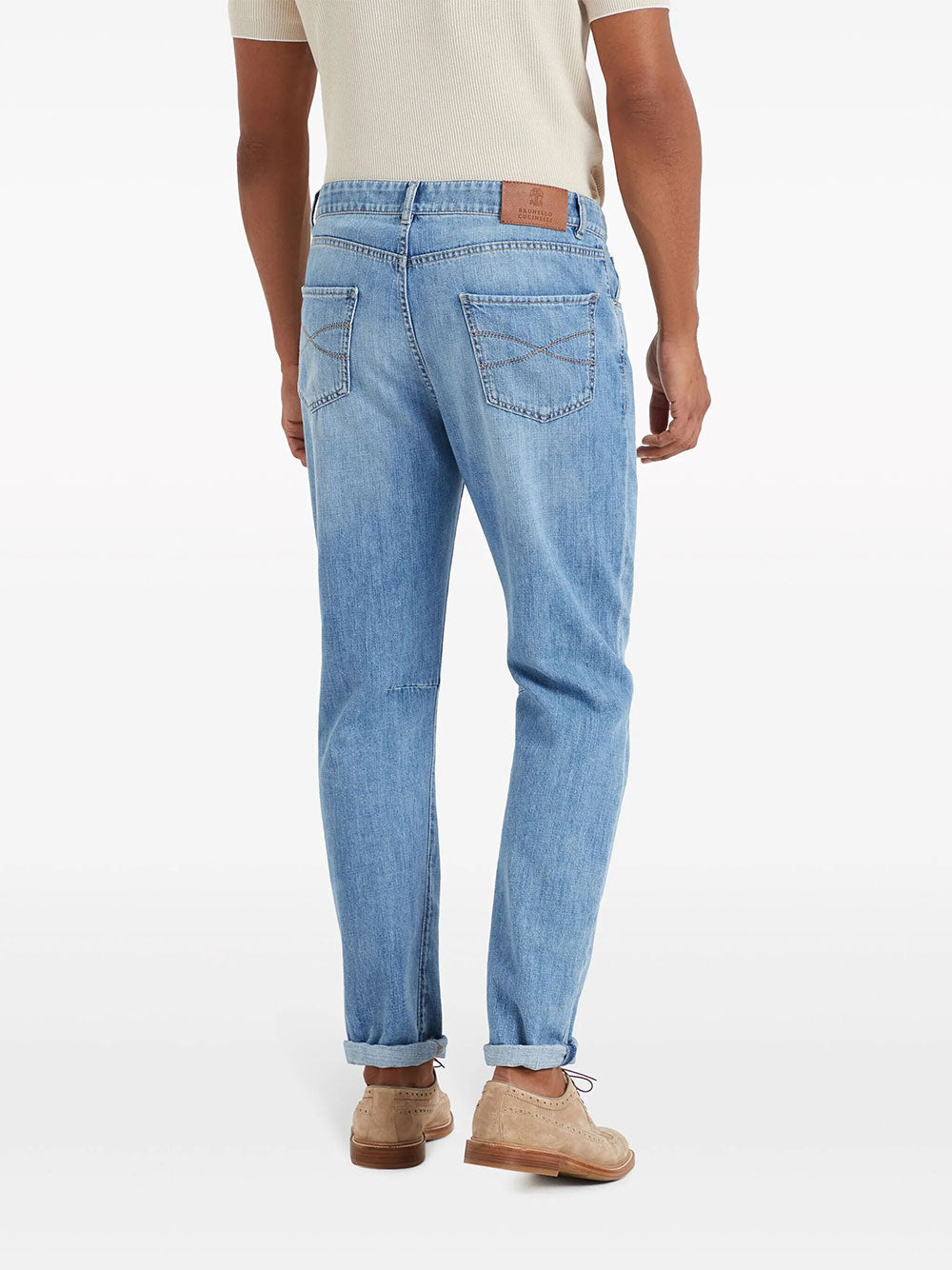 Brunello Cucinelli Men Pantalone Cinque Tasche In Denim Leggero BRUNELLO CUCINELLI