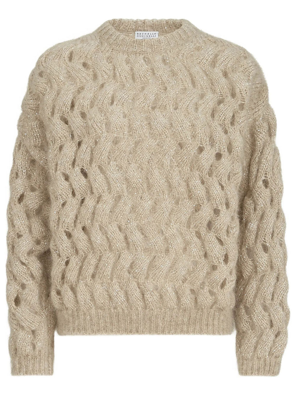 Brunello Cucinelli Women Maglia Dazzling Zigzag Cables In Mohair E Lana BRUNELLO CUCINELLI