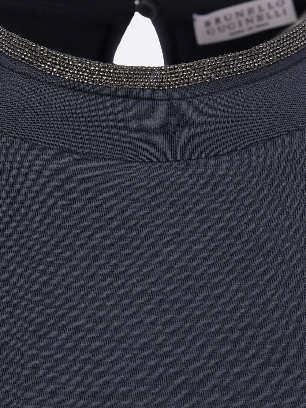 Brunello Cucinelli Women Stretch Cotton Jersey T-Shirt With Precious Faux Layering BRUNELLO CUCINELLI
