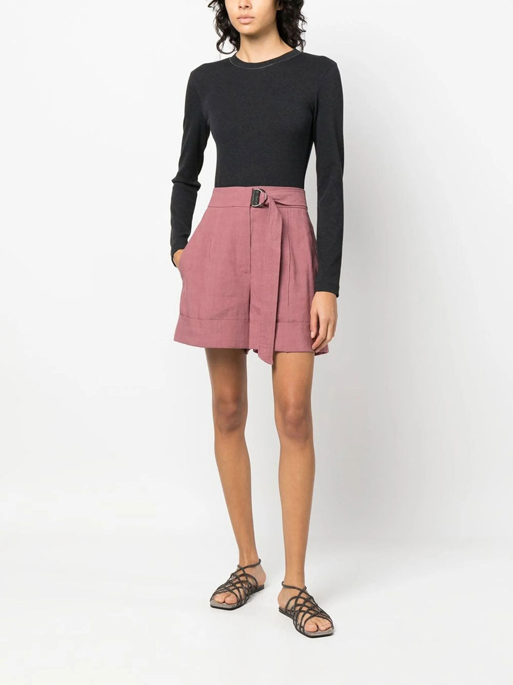 Brunello Cucinelli Women Chain Collar Long-Sleeved Fitted Top BRUNELLO CUCINELLI