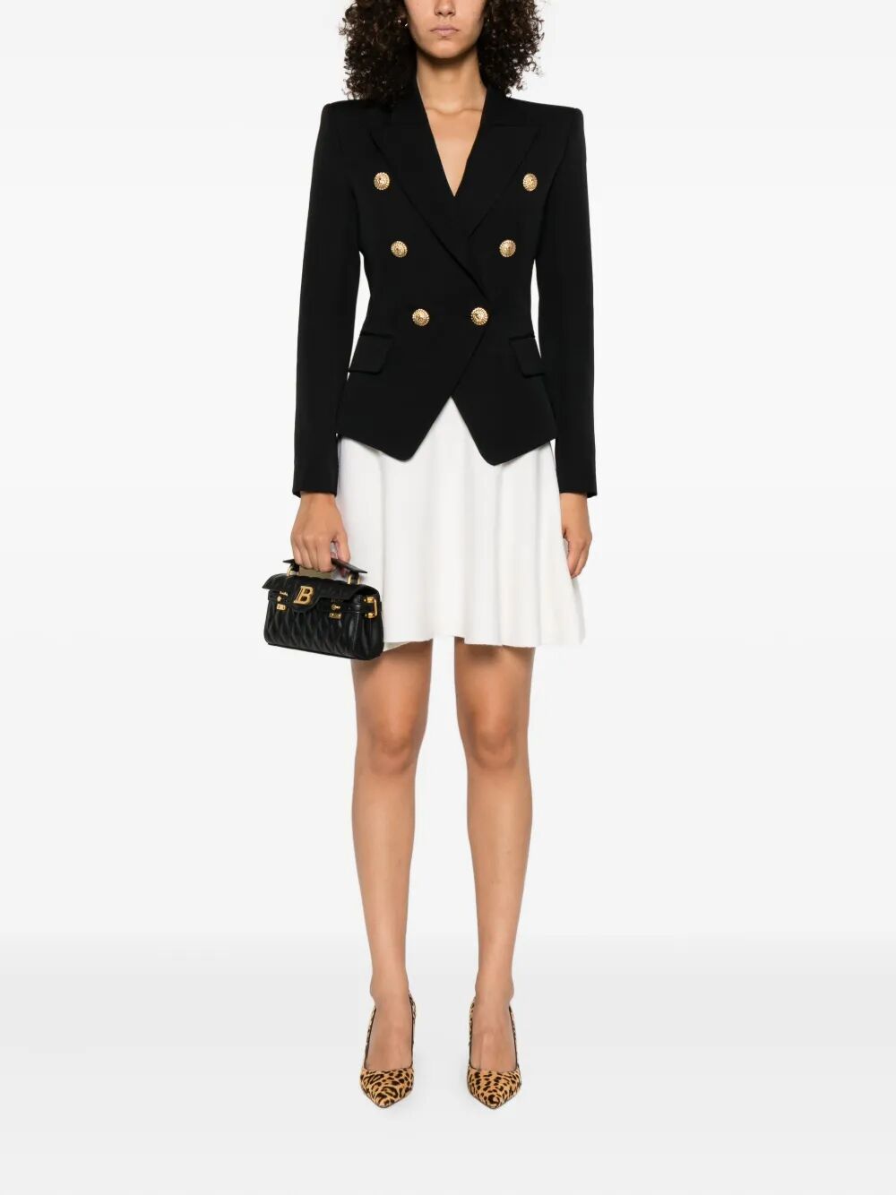 Balmain Women Double-Breasted Wool Fitted Jacket BALMAIN