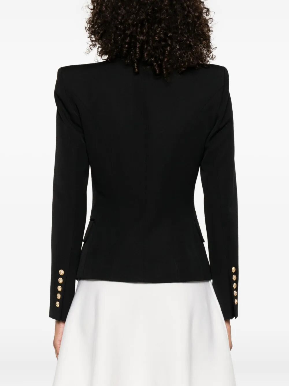 Balmain Women Double-Breasted Wool Fitted Jacket BALMAIN