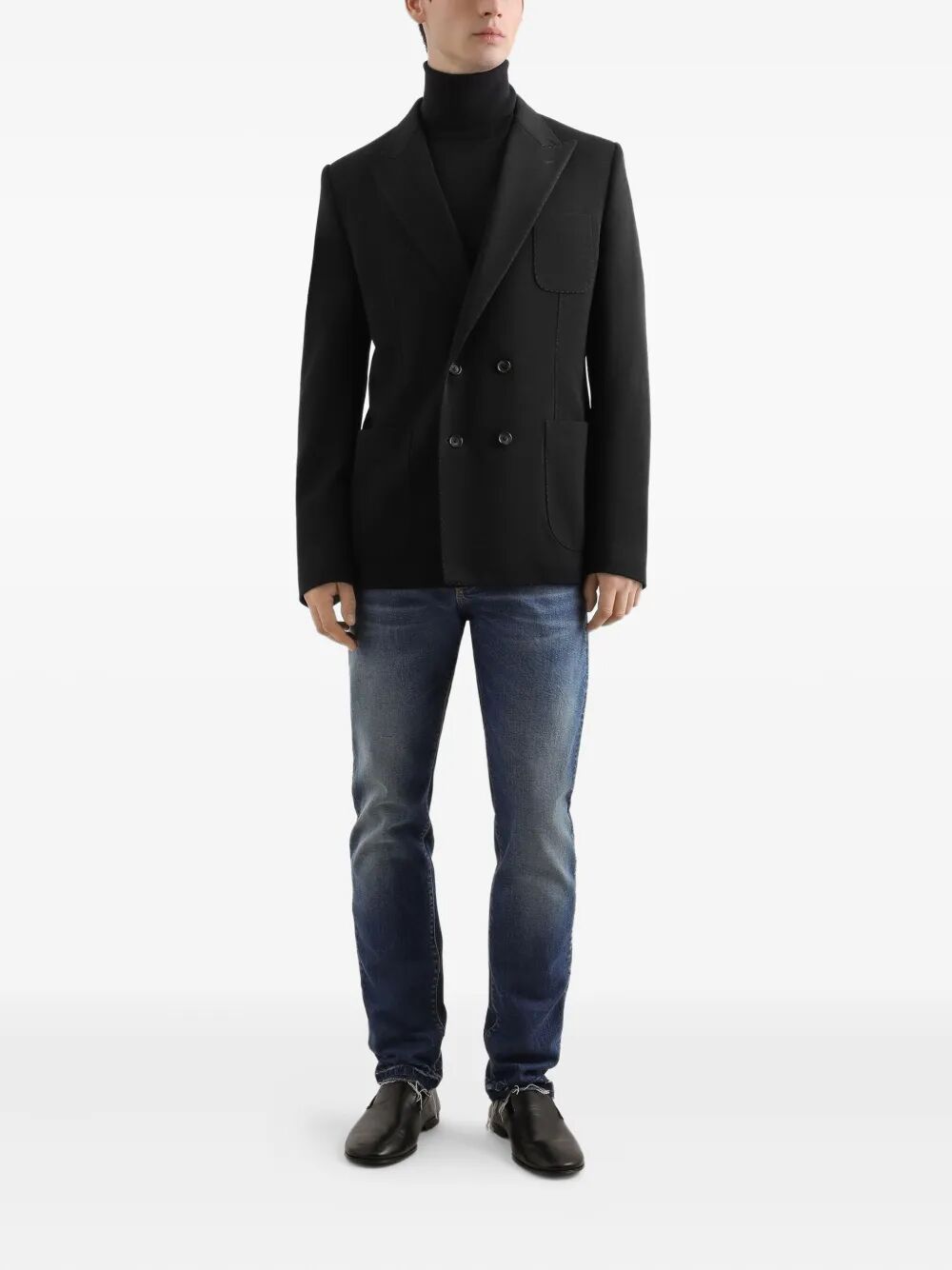 Dolce & Gabbana Men Double-Breasted Wool Blazer DOLCE & GABBANA