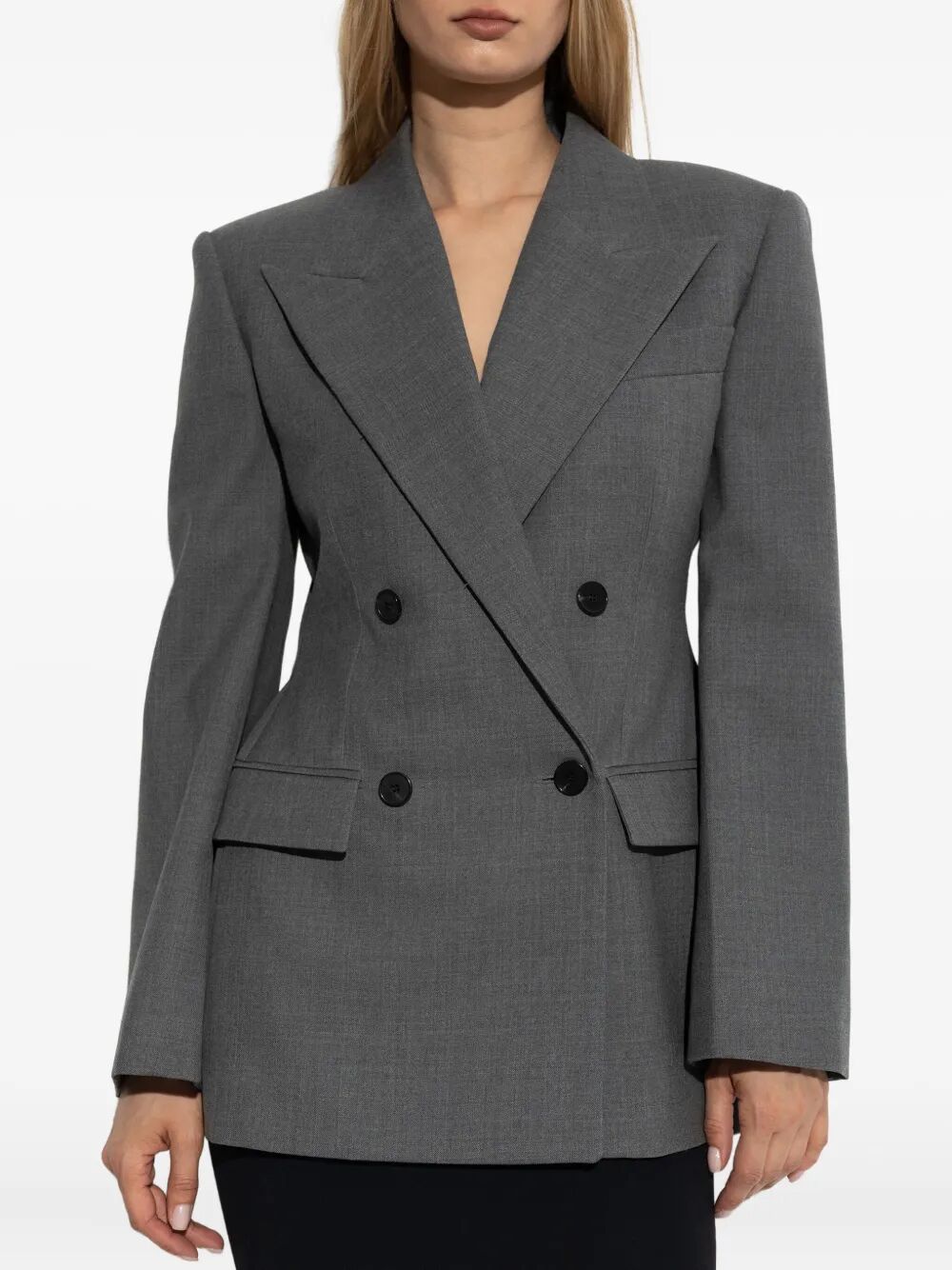 Givenchy Women Double-Breasted Wool Structured Jacket GIVENCHY