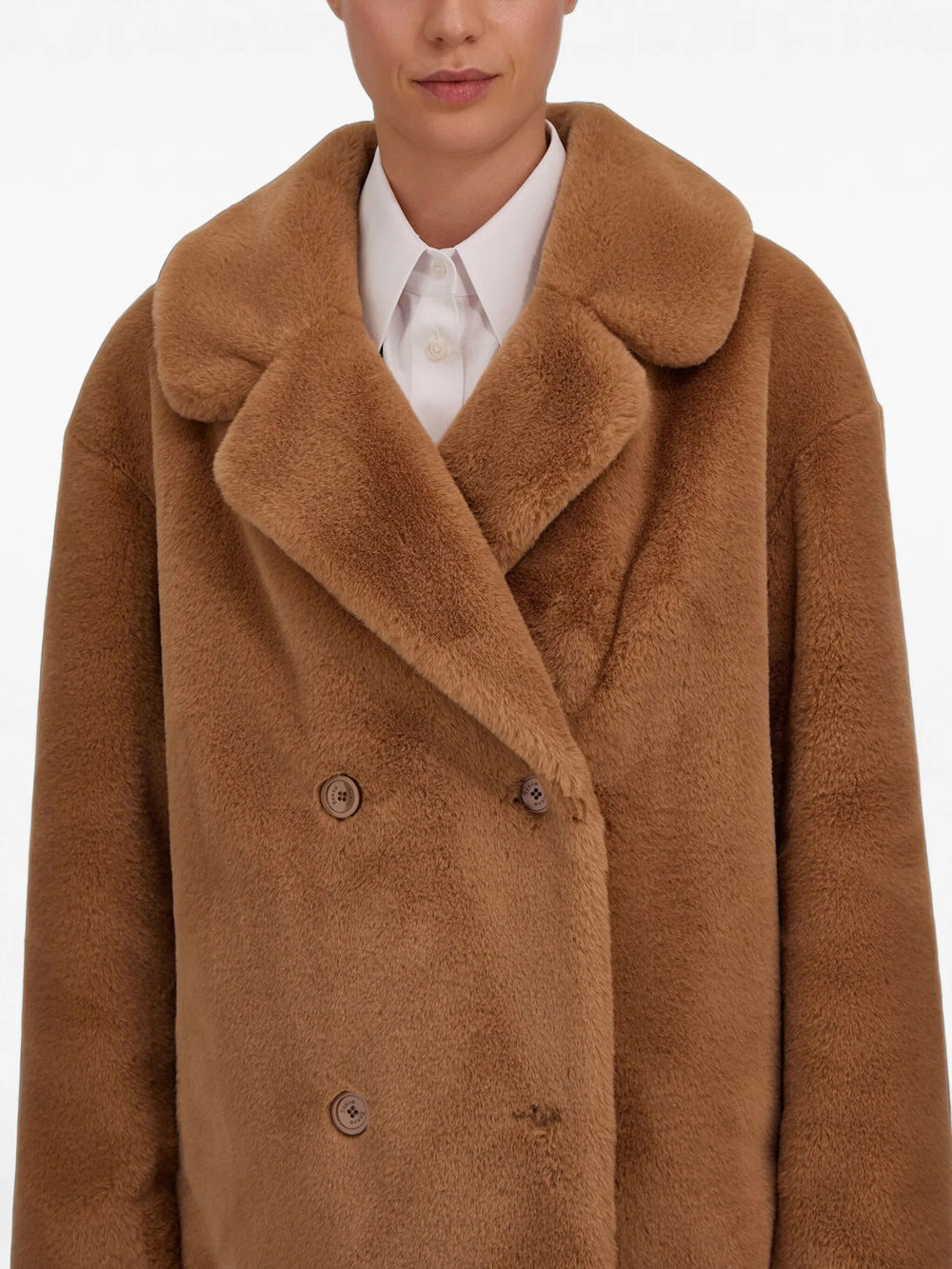 Herno Women Cappotto Doppiopetto In Ecopelliccia HERNO