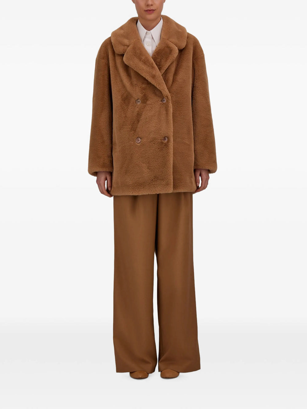 Herno Women Cappotto Doppiopetto In Ecopelliccia HERNO