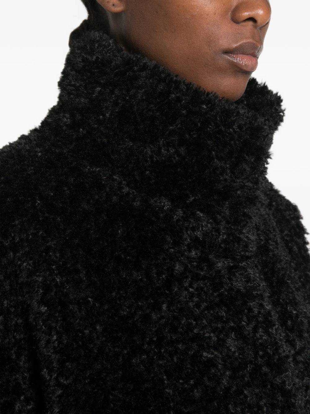 Herno Women Cappotto Corto A Collo Alto In Ecopelliccia HERNO