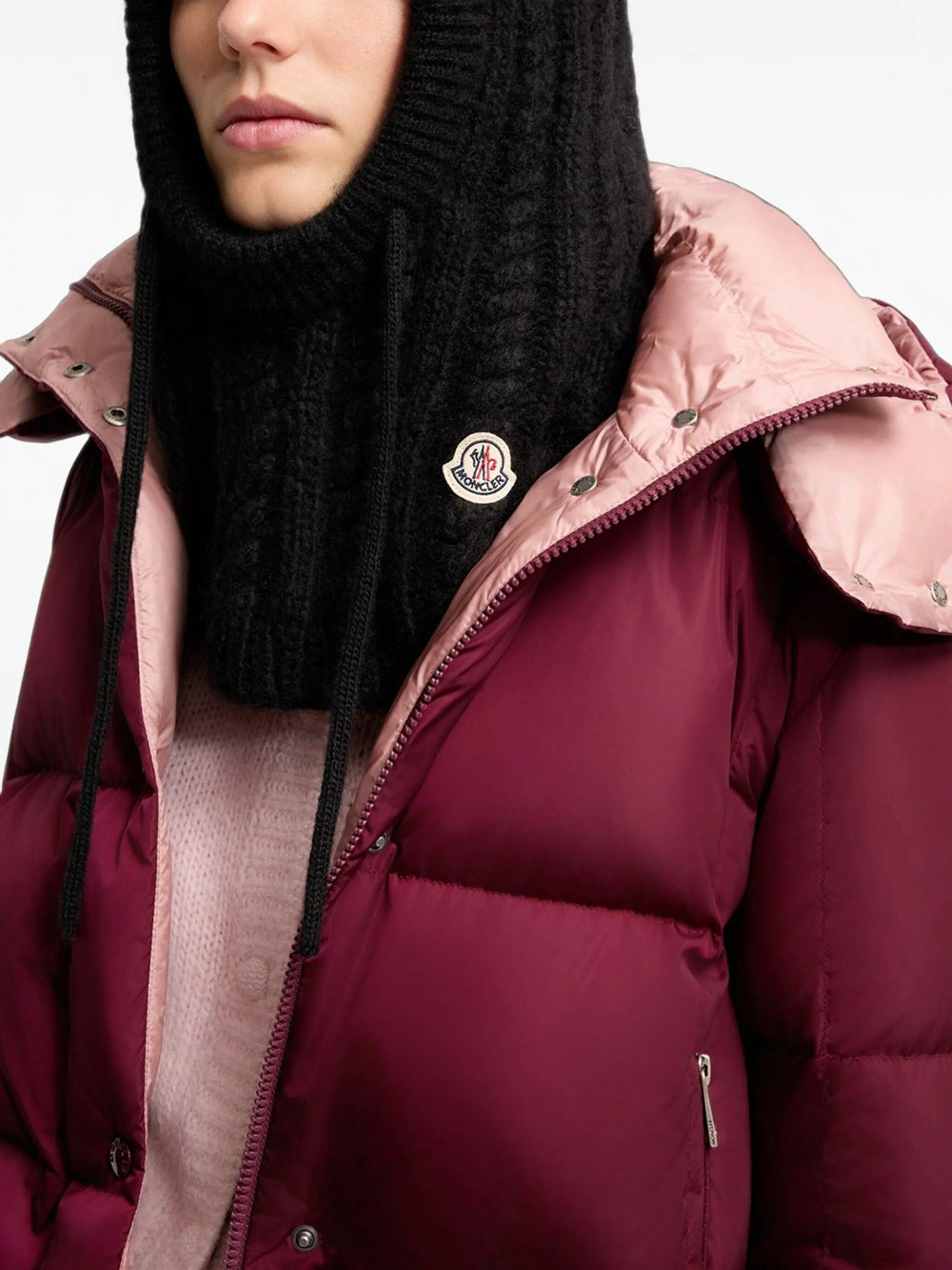 Moncler Women Passamontagna In Misto Alpaca A Treccia MONCLER
