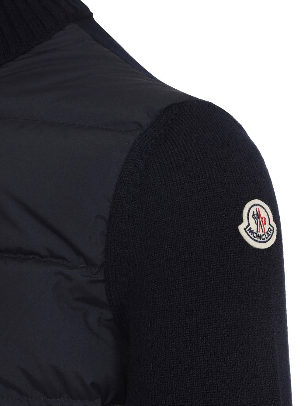 Moncler Men Cardigan Imbottito In Lana Con Zip MONCLER