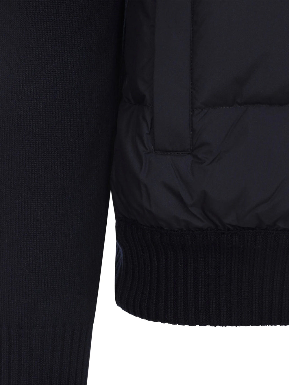 Moncler Men Cardigan Imbottito In Lana Con Zip MONCLER