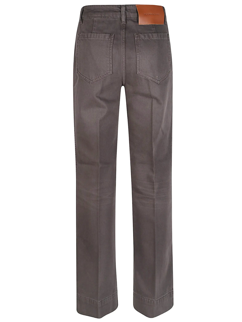 Victoria Beckham Women Jeans Alina A Gamba Ampia In Grigio Fossile VICTORIA BECKHAM