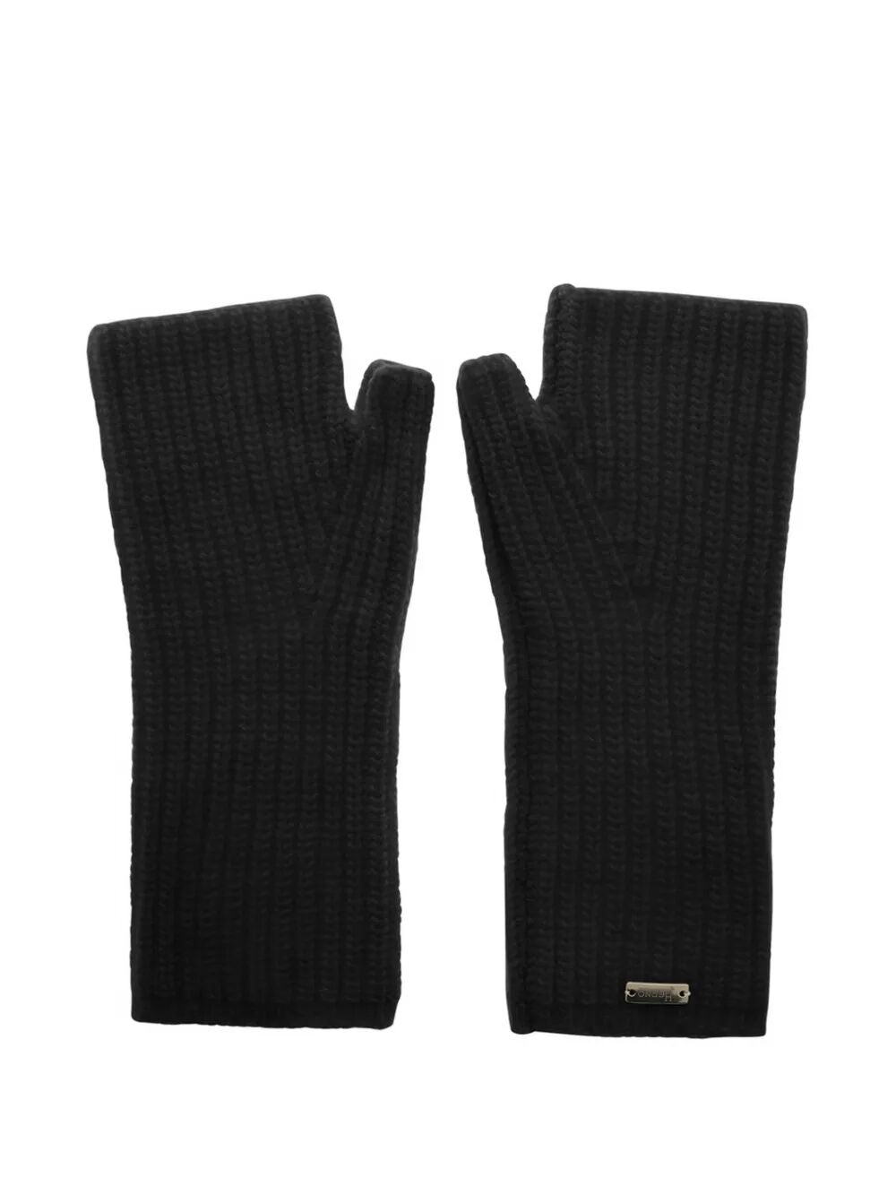 Herno Women Wool Ribbed Muffs HERNO