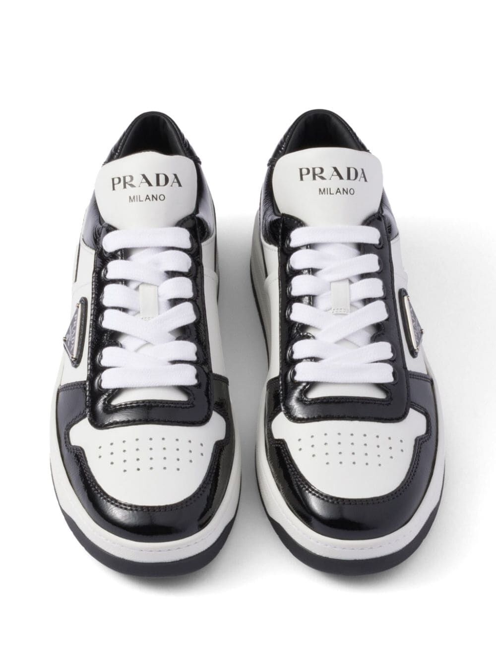 Prada Women Downtown Leather Sneakers PRADA